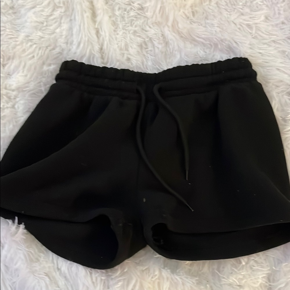 black shorts